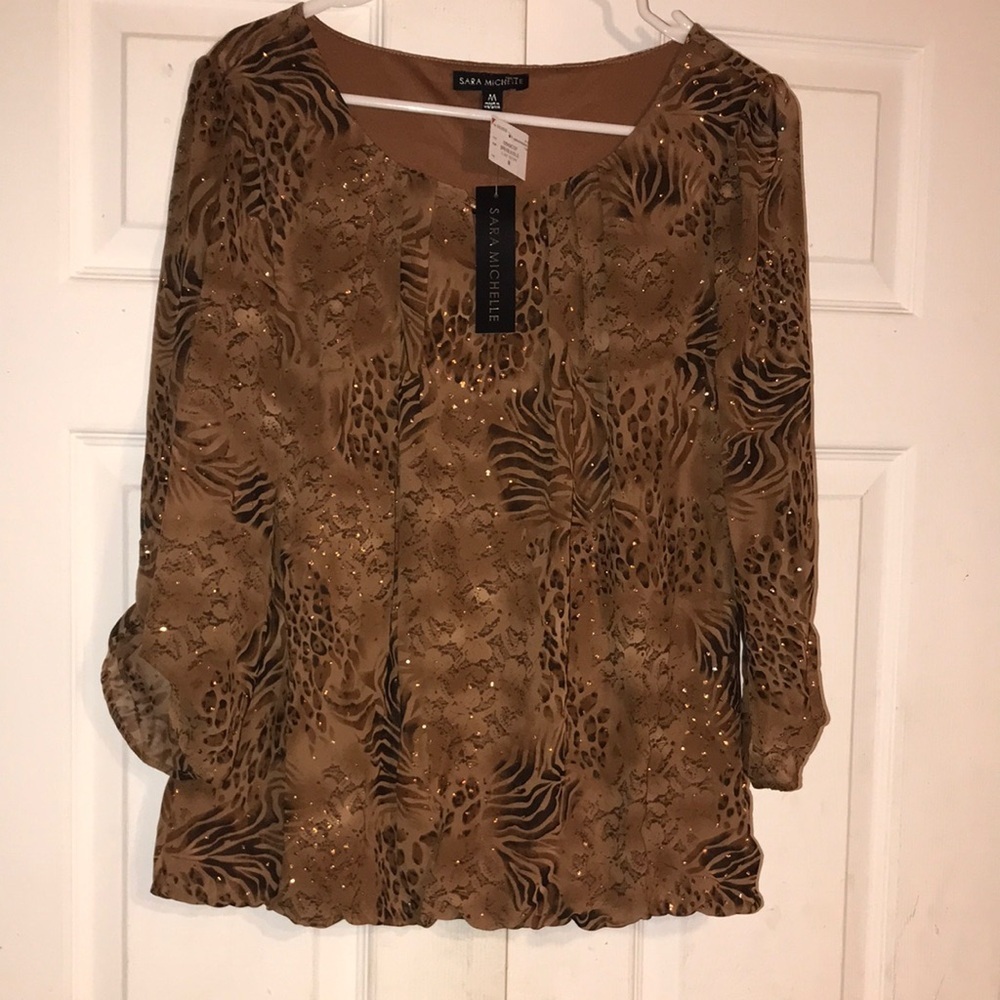NWT Women’s Sara Michelle Glittered Top